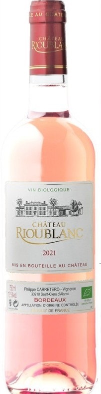 Bordeaux Rosé AOC 2022 Château Rioublanc BIO