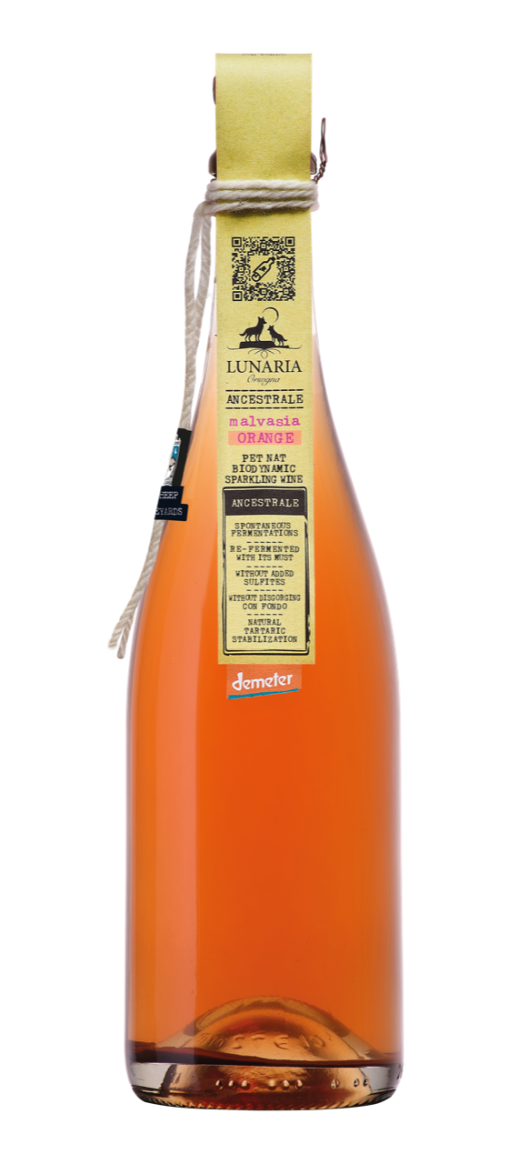PET-NAT Ancestrale Malvasia Brut Nature orange Lunaria BIO Demeter