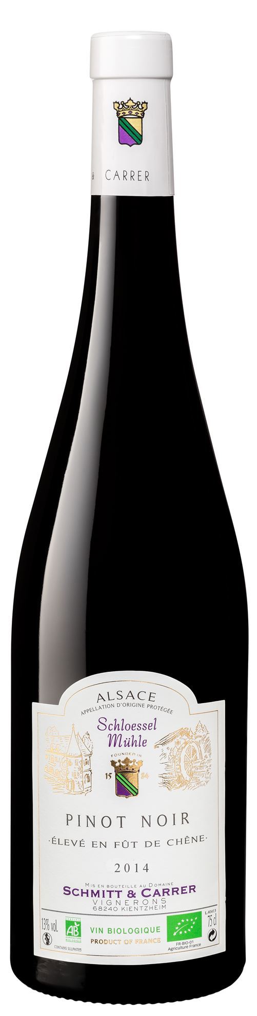 Schmitt & Carrer PINOT NOIR Fût de Chêne Premier Vin d'Alsace 2014 BIO